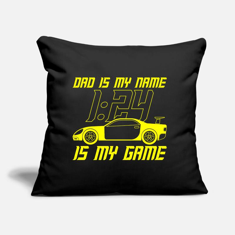 Papa est mon nom 1:24 est ma course de machines à sous de course Coussin et housse de 45 x 45 cm