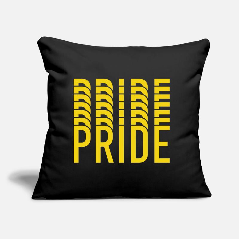 Pride Yellow Text Pattern Sofa pillow with filling 45cm x 45cm