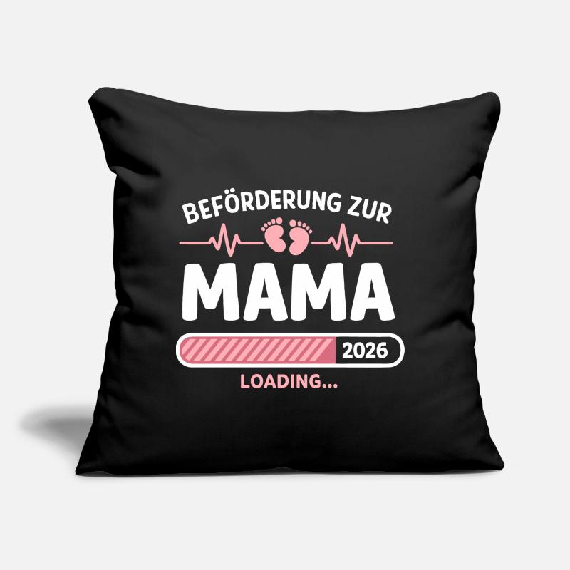 Mama 2026 Loading Beförderung Geschenk Sofakissen mit Füllung 45 x 45 cm