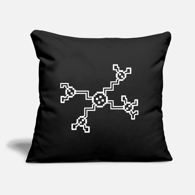 Neuron Nerve Cell Pixel 8-Bit Coussin et housse de 45 x 45 cm