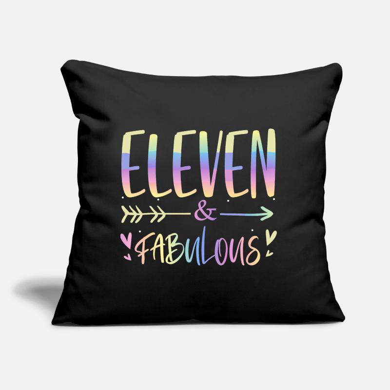 Eleven & Fabulous Rainbow Script Sofa pillow with filling 45cm x 45cm