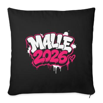 MALLE 2026 Graffiti Imprimé - Coussin et housse de 45 x 45 cm - noir - Devant