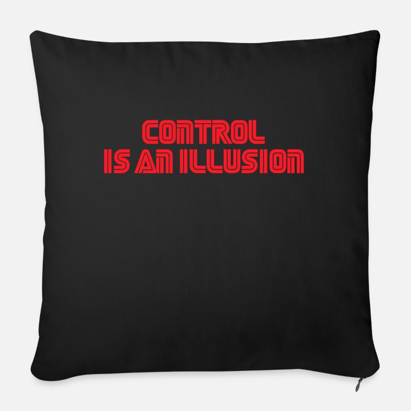 Control is an illusion - Sofakissen mit Füllung 45 x 45 cm - Schwarz