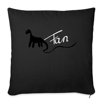 Dino Fan - Sofakissen mit Füllung 45 x 45 cm - Schwarz - Vorne