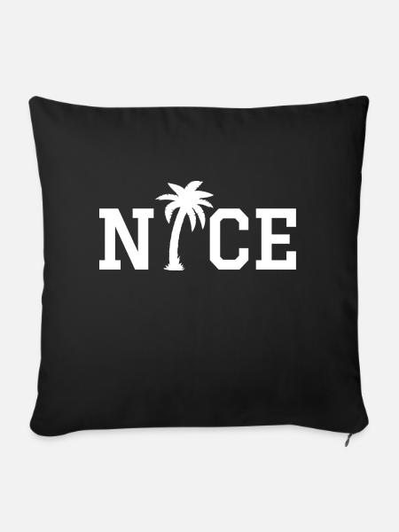 NICE - Palme - Sofakissen mit Füllung 45 x 45 cm - Schwarz