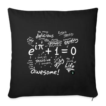 L’identité d’Euler - Coussin et housse de 45 x 45 cm - noir - Devant