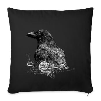 raven - Sofa pillow with filling 45cm x 45cm - black - Front