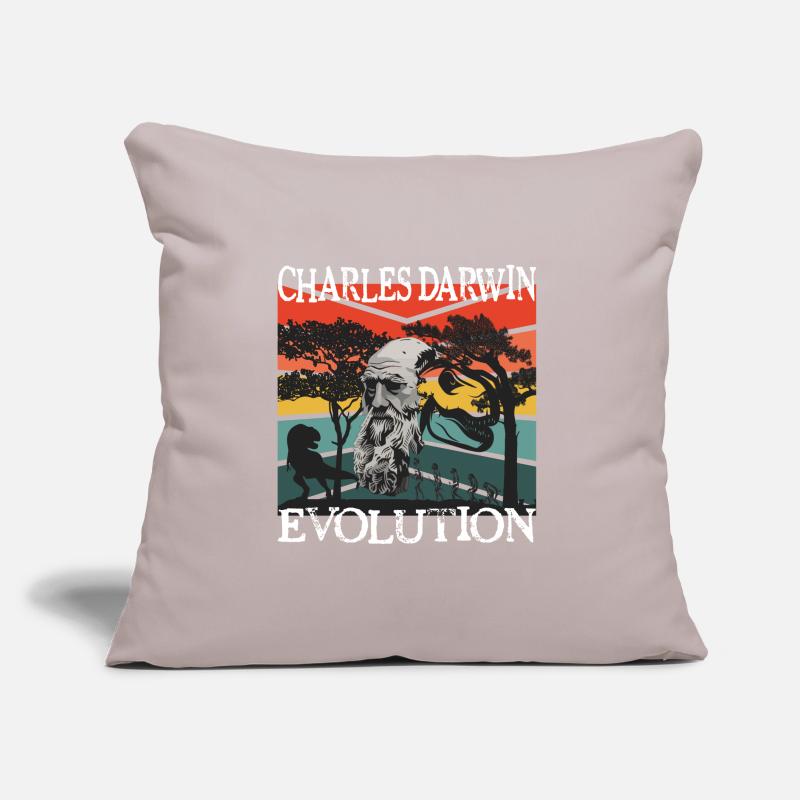 Idée cadeau textile Charles Darwin Evolution Coussin et housse de 45 x 45 cm