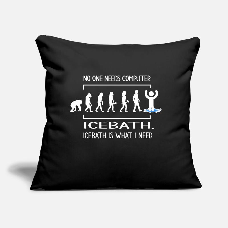 winter bather icebath ice hole evolution bathing Sofa pillow with filling 45cm x 45cm