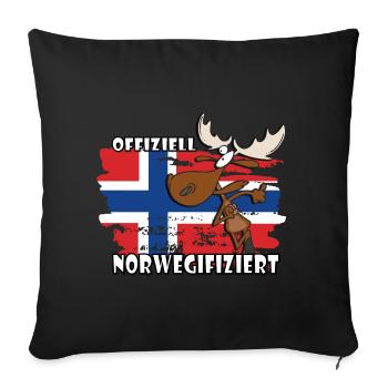 Norwegifiziert - Norwegen - Sofakissen mit Füllung 45 x 45 cm - Schwarz - Vorne