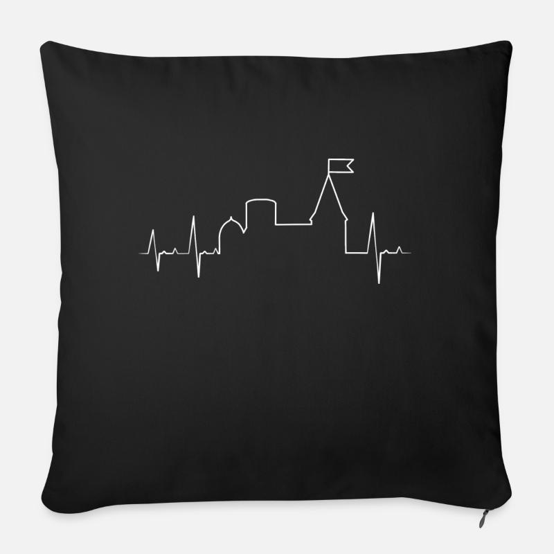 Mayen - J’aime Mayen - Coussin et housse de 45 x 45 cm - noir
