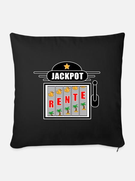 Rente Jackpot - Sofakissen mit Füllung 45 x 45 cm - Schwarz