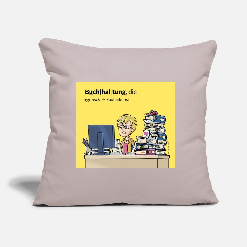 Buchhalterin, Comicfigur Sofakissen mit Füllung 45 x 45 cm