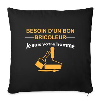 Handyman Man: I'm Your Man - Sofa pillow with filling 45cm x 45cm - black - Front