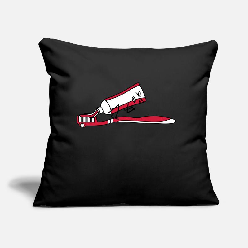 Toothbrush shit poop comic face a Sofa pillow with filling 45cm x 45cm