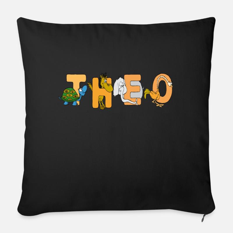 Theo - Sofakissen mit Füllung 45 x 45 cm - Schwarz