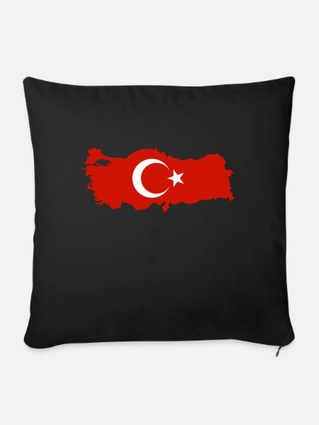 Türkei - Sofakissen mit Füllung 45 x 45 cm - Schwarz