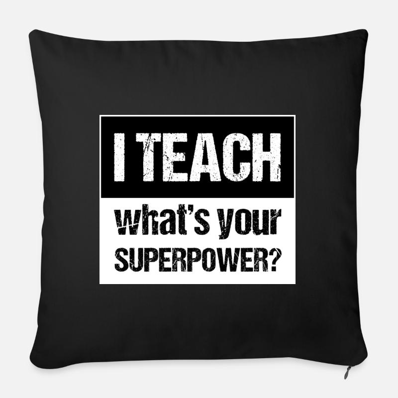 Et enseigner - Coussin et housse de 45 x 45 cm - noir