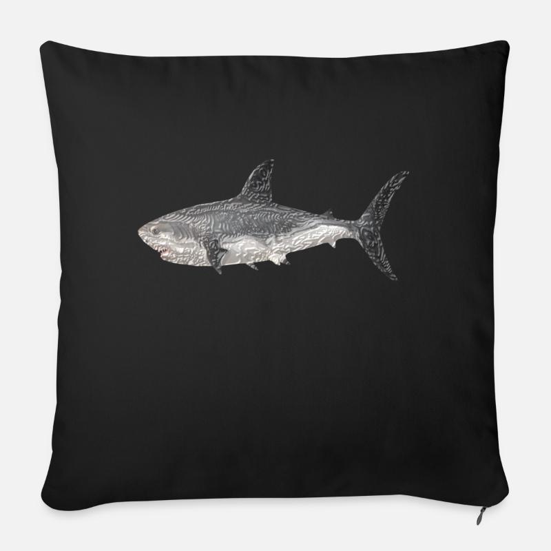 Haie - Sofakissen mit Füllung 45 x 45 cm - Schwarz