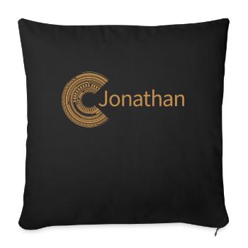 Für Jonathan - Sofakissen mit Füllung 45 x 45 cm - Schwarz - Vorne