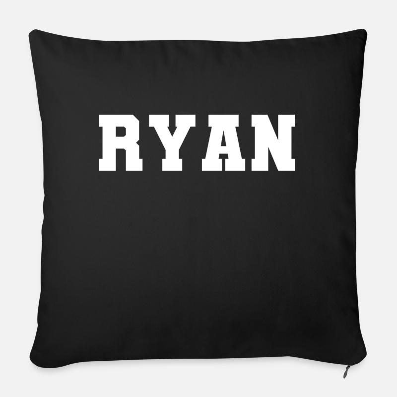 Nom - Ryan - Coussin et housse de 45 x 45 cm - noir