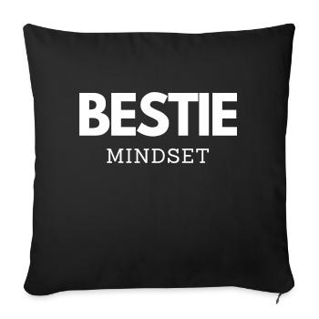 BESTIE MINDSET - Sofakissen mit Füllung 45 x 45 cm - Schwarz - Vorne