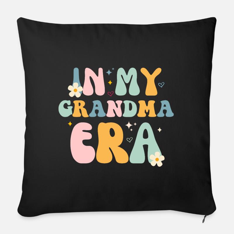 Oma Zärtlichkeit Design - Sofakissen mit Füllung 45 x 45 cm - Schwarz