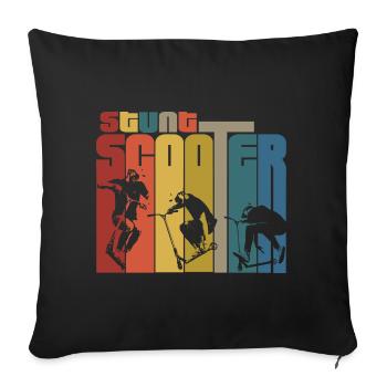 Stunt Scooter Gift - Sofa pillow with filling 45cm x 45cm - black - Front