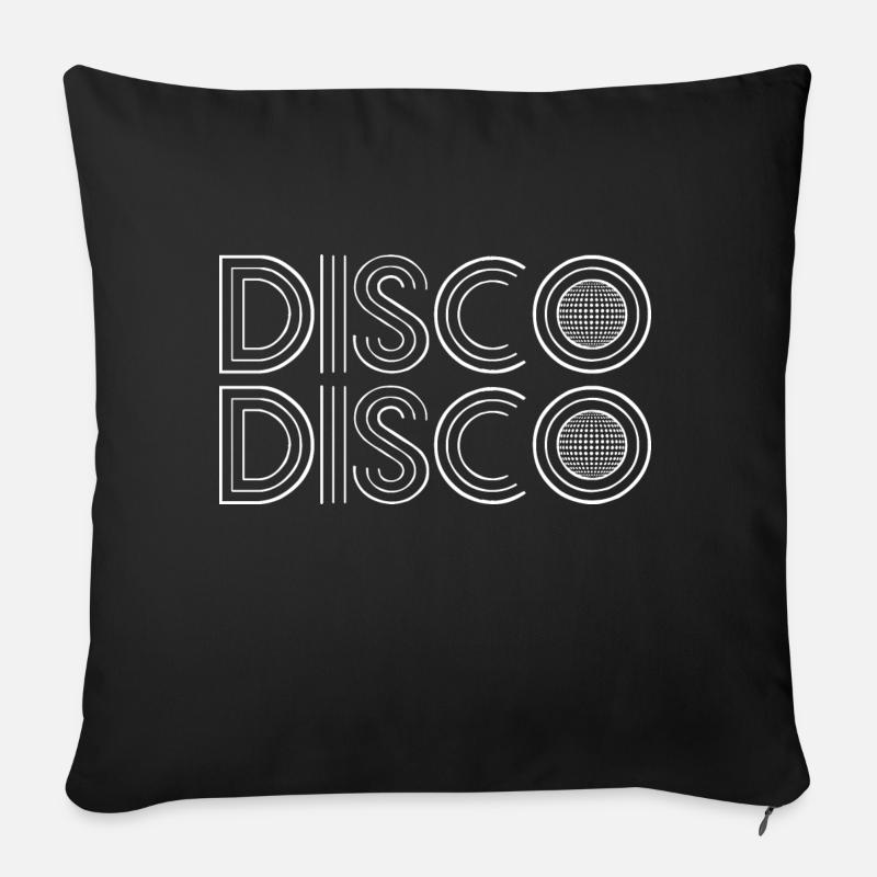 Disco Disco - Coussin et housse de 45 x 45 cm - noir