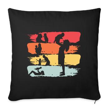Mama Retro - Sofa pillow with filling 45cm x 45cm - black - Front