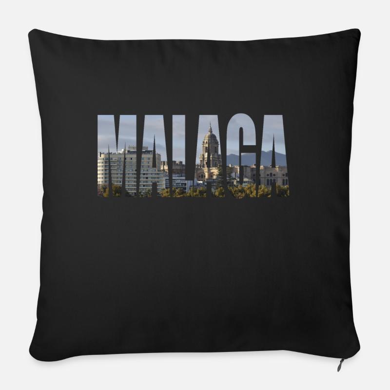 MALAGA - Sofakissen mit Füllung 45 x 45 cm - Schwarz