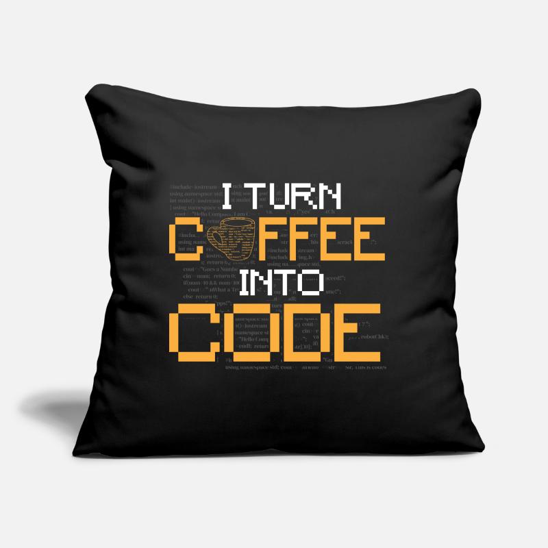 I Turn Coffee Into Code - Programmer Software Sofa pillow with filling 45cm x 45cm