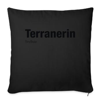 Terranerin schwarz - Sofakissen mit Füllung 45 x 45 cm - Schwarz - Vorne