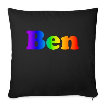 Ben - Sofakissen mit Füllung 45 x 45 cm - Schwarz - Vorne