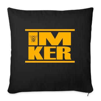 Imker Bienenzüchter und Bienenkönigin - Sofakissen mit Füllung 45 x 45 cm - Schwarz - Vorne