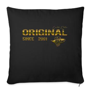 Original since 2001 - Sofa pillow with filling 45cm x 45cm - black - Front
