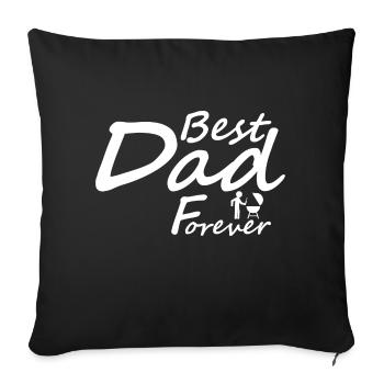 best dad forever grilling - Sofakissen mit Füllung 45 x 45 cm - Schwarz - Vorne