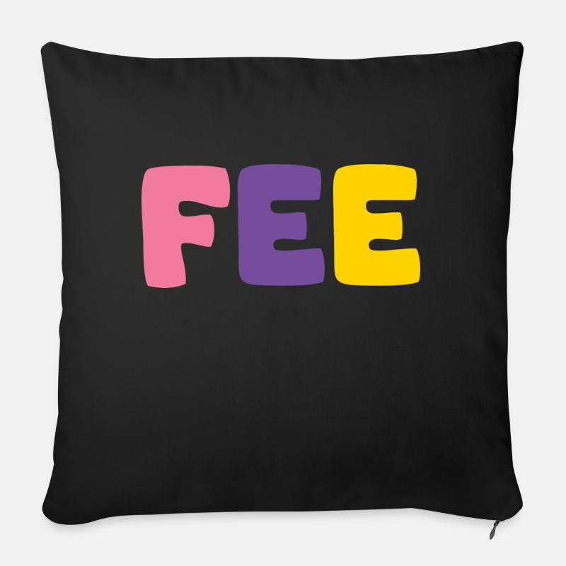 Name - Fee - Sofakissen mit Füllung 45 x 45 cm - Schwarz