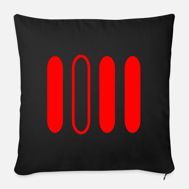 rouge 4 - Coussin et housse de 45 x 45 cm - noir