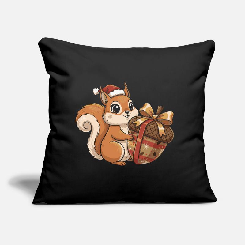 Winterfreude Eichhörnchen Geschenk Sofakissen mit Füllung 45 x 45 cm