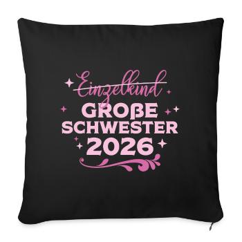 Grande Sœur Bébé Grosse 2026 - Coussin et housse de 45 x 45 cm - noir - Devant