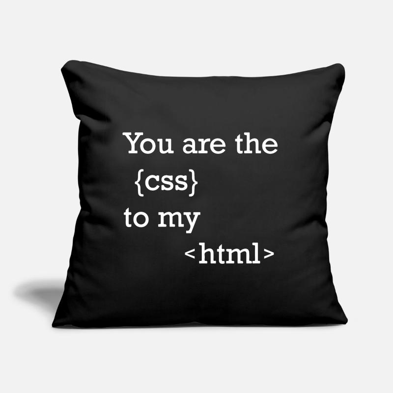 Motif de programmeur drôle pour les développeurs web Coussin et housse de 45 x 45 cm