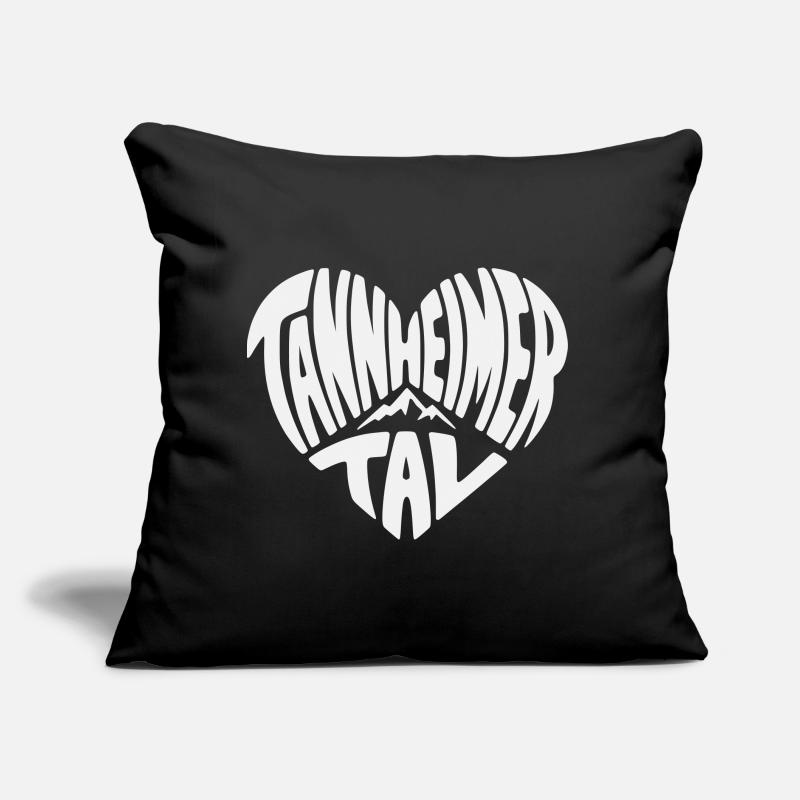Tannheimer Tal Herzform Berglogo  Sofakissen mit Füllung 45 x 45 cm