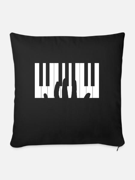 Pianist - Sofakissen mit Füllung 45 x 45 cm - Schwarz