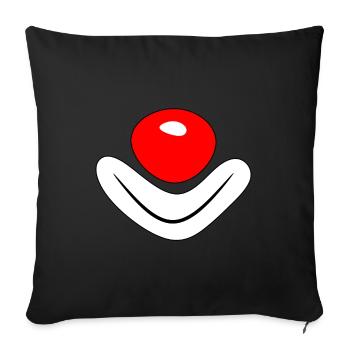 Clown - il faut toujours garder la bonne humeur - Coussin et housse de 45 x 45 cm - noir - Devant