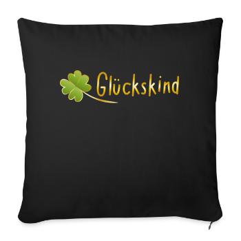 Lucky clover lucky child - Sofa pillow with filling 45cm x 45cm - black - Front