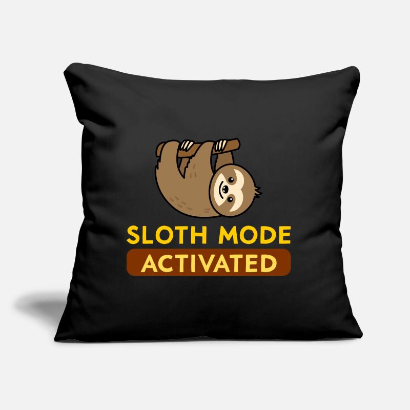 Sloth Mode Activated Coussin et housse de 45 x 45 cm