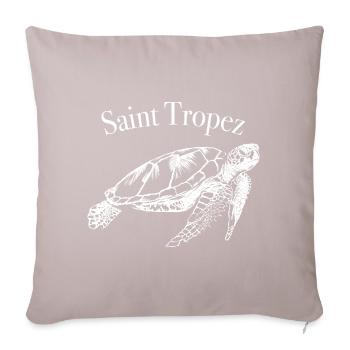 Saint Tropez Cote d´Azur - Sofakissen mit Füllung 45 x 45 cm - helles Taupe - Vorne