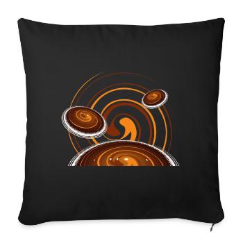 Le café le matin dissipe le chagrin et les soucis! - Coussin et housse de 45 x 45 cm - noir - Devant