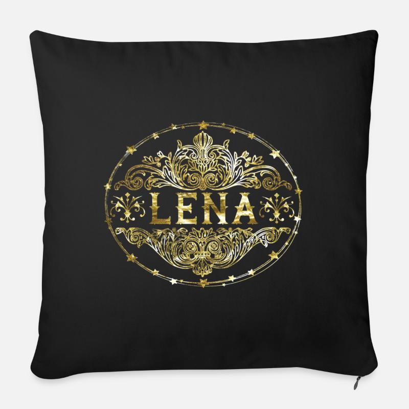 Lena - Sofakissen mit Füllung 45 x 45 cm - Schwarz